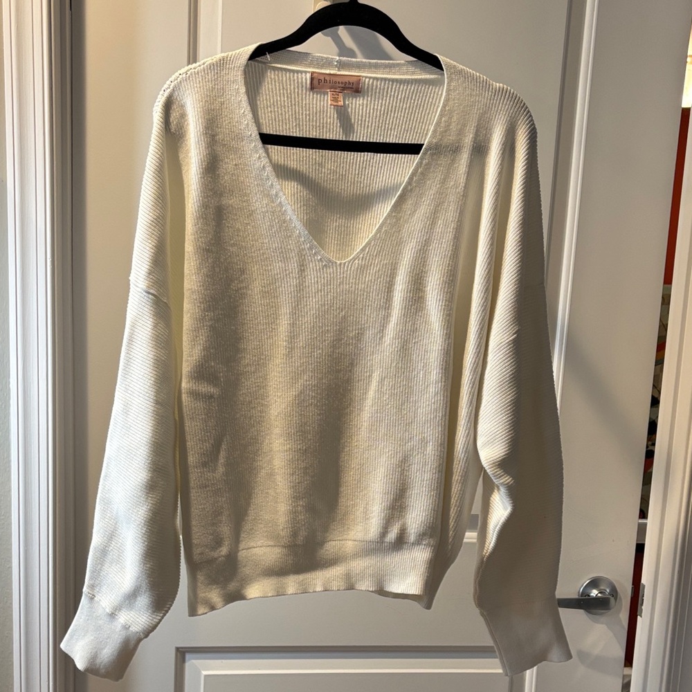 Philosophy Ribbed Knit Top in Cream